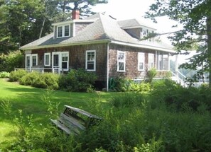 Exterior - Spectacular Oceanfront House with private, Deep Water Dock (South Bristol)