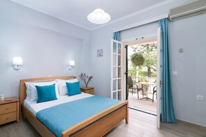 Leilighet – standard, hageutsikt | Skrivebord, barnesenger (inkludert), wi-fi (inkludert) og sengetøy