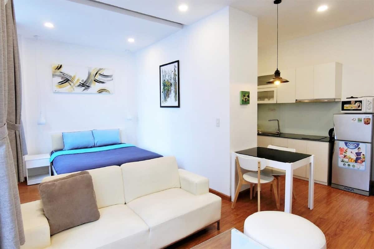 Studio Apartment | Premium bedding, memory-foam beds, individually decorated