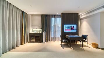 Minibar, in-room safe, desk, blackout drapes