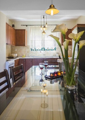 Villa, 4 Bedrooms, Sea View | Private kitchen | Full-sized fridge, oven, stovetop, espresso maker - Joya Luxury Villas (Zakynthos)