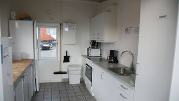 Fridge, microwave, electric kettle