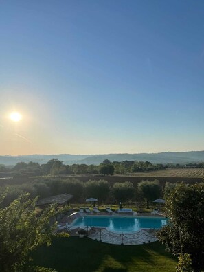 Outdoor pool - Il Ciliegio, app in a typical villa with swimming pool 7km from the sea, Senigallia, Marche (Senigallia)
