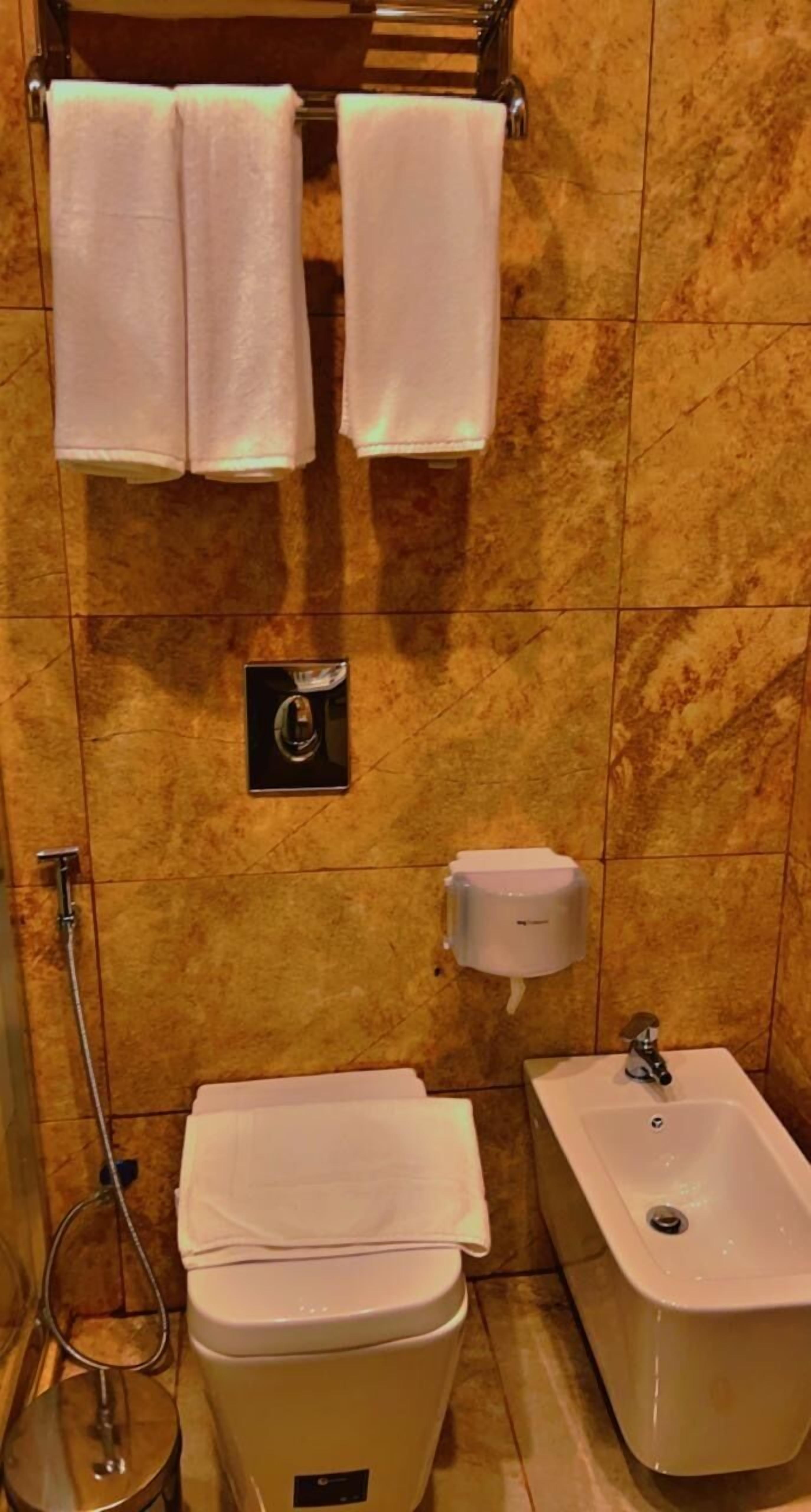 Separate tub and shower, spring water tub, rainfall showerhead