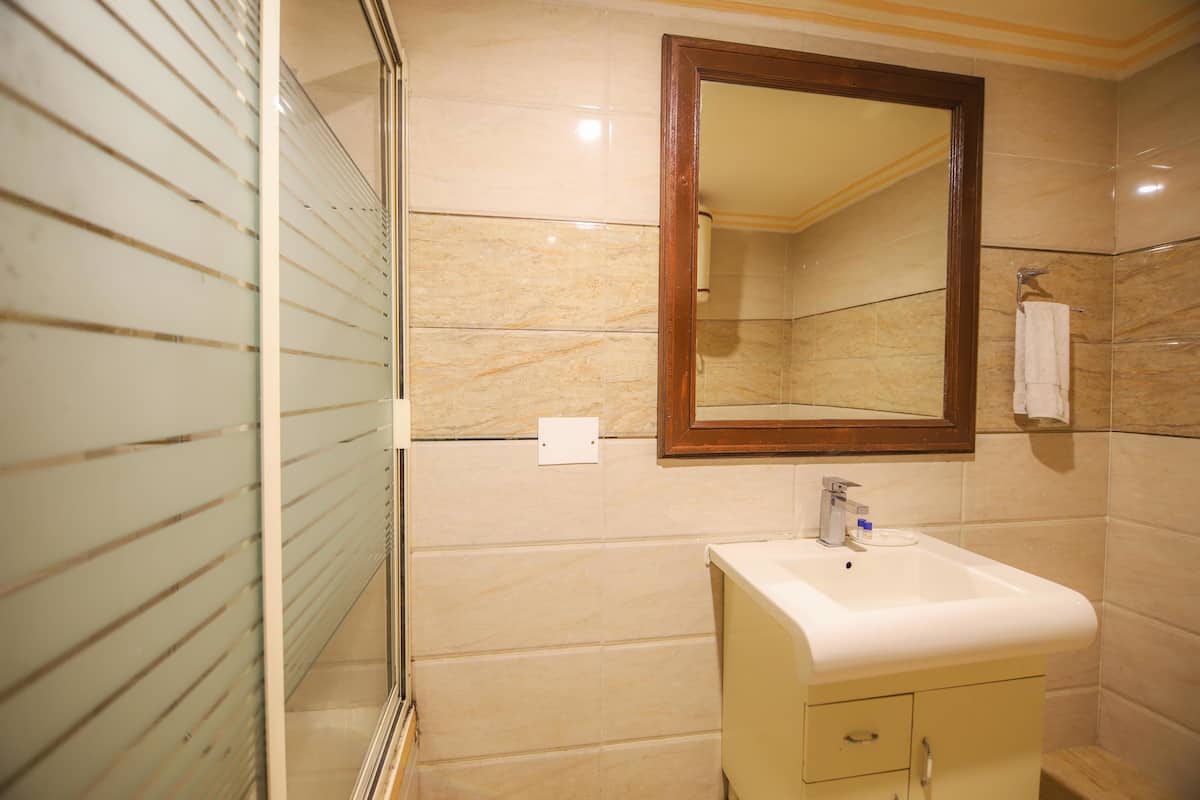 Suite AC | Bathroom | Shower, free toiletries, towels