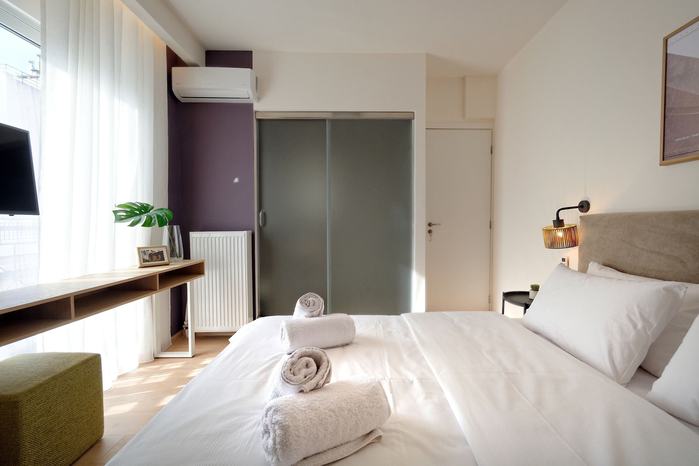 Deluxe appartement, 3 slaapkamers, balkon | Luxe beddengoed, pillowtop-bedden, een kluis op de kamer