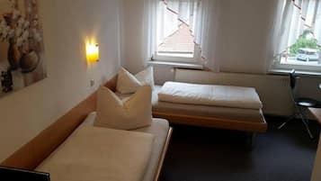 Individually decorated, individually furnished, desk, blackout drapes