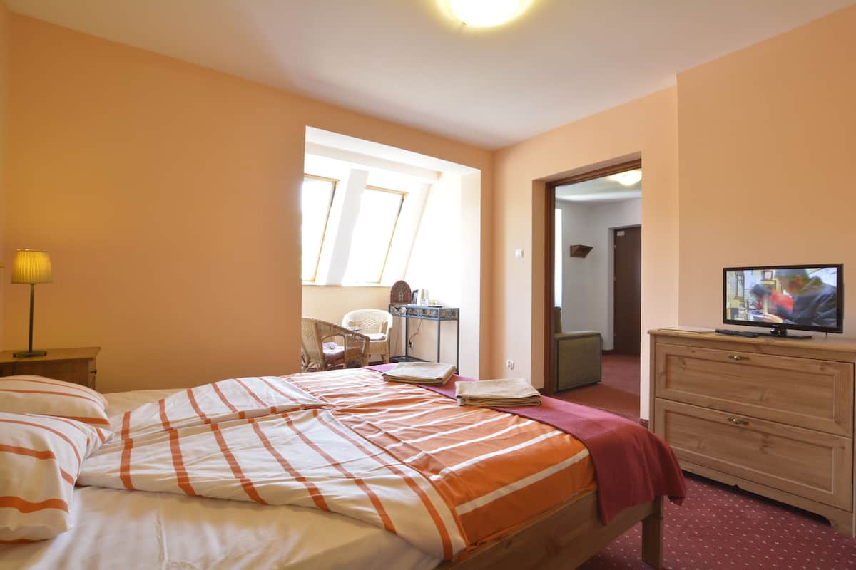 Apartamento luxo, 1 cama Queen e sofá-cama, para não fumantes | Wi-Fi de cortesia, acesso para cadeiras de rodas