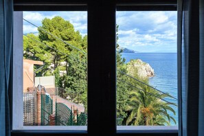 Apartment, 2 Bedrooms, Terrace, Sea View | View from room - Terrasse Sur Isola Bella (Taormina)