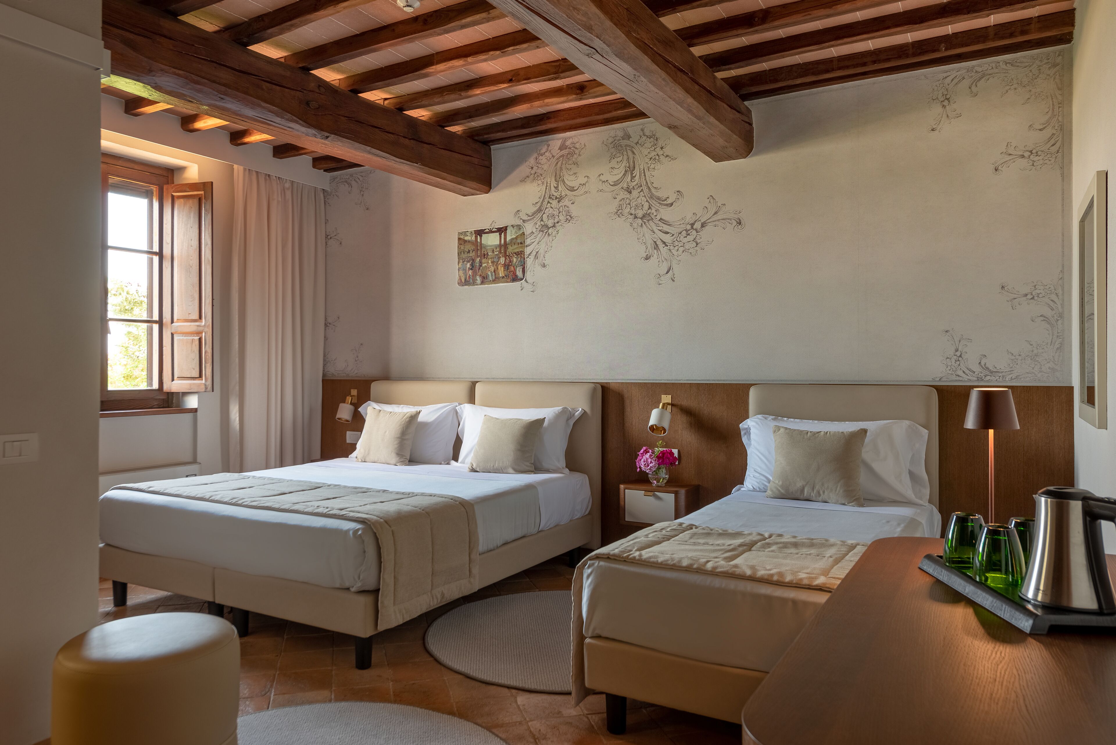 comfort triple room | down duvets, in-room safe, desk, laptop workspace