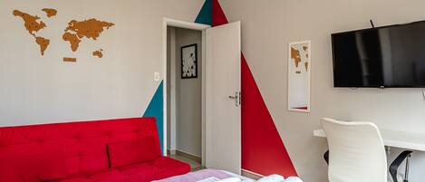 Apartamento | Escrivaninha, ferros/tábuas de passar roupa, Wi-Fi de cortesia