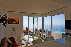 Dining - Exceptional architect villa with stunning sea views and infinity pool (Puntagorda)