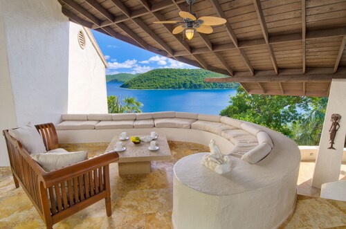  Amazing sunset, ocean front, open air villa w/path to sea and dock 