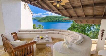 Amazing sunset, ocean front, open air villa w/path to sea and dock