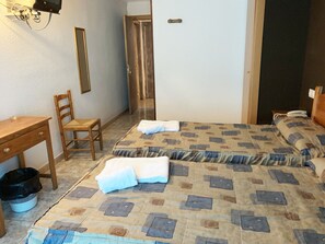 Desk, cots/infant beds, free WiFi, bed sheets