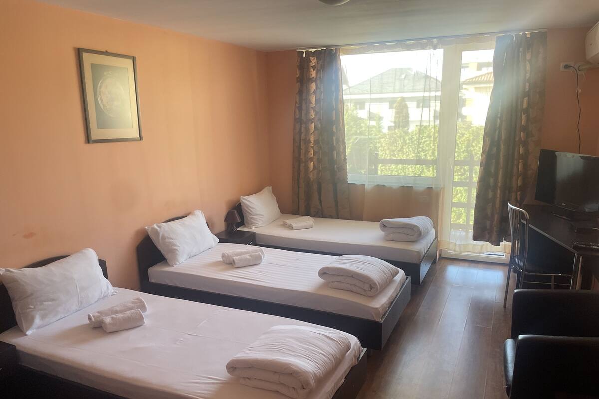 Classic Triple Room | Desk, blackout curtains, iron/ironing board, free WiFi