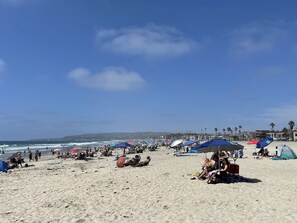 Beach nearby, sun loungers, beach towels - 4BR-2BA, 100ft to sand, deck w/ocean view. Available Thanksgiving &/or December. (San Diego)