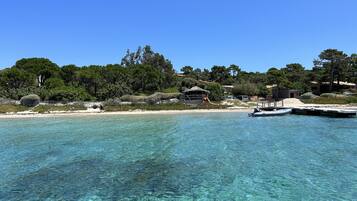 Beach nearby, sun-loungers