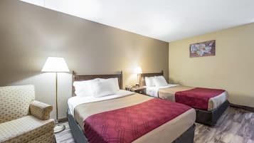 Standard Room, 2 Queen Beds, Non Smoking | Premium bedding, desk, blackout drapes, rollaway beds