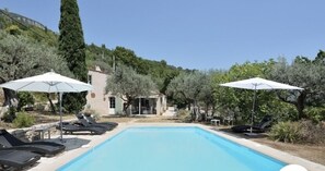 Pool - Villa Spacious and authentic south-facing pool and terraces  (Bargemon)