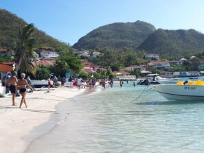 Playa en los alrededores y camastros