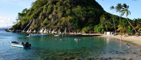 Beach nearby, sun-loungers