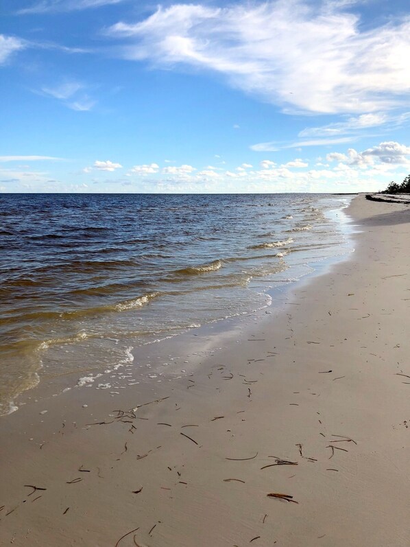 Vlak bij het strand, ligstoelen aan het strand, strandlakens