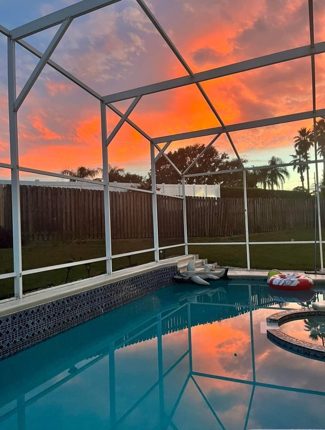 Outdoor pool, a heated pool