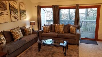 Flachbildfernseher, Kamin, DVD-Player