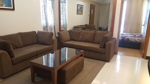 Bloc d'apartaments Premier, 1 dormitori, no fumadors, vistes a la ciutat | Sala d'estar