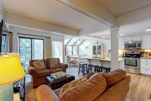 TV, DVD player, books