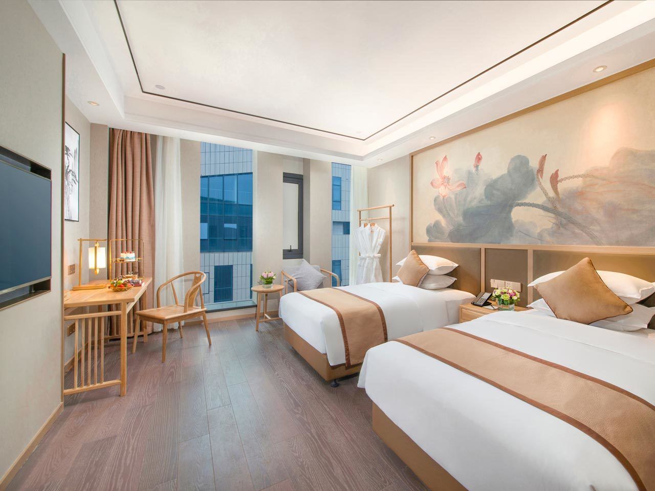 executive twin room | desk, blackout curtains, free wifi, bed sheets