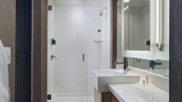 Free toiletries, hair dryer, towels