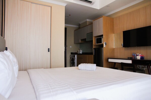 Habitación | Escritorio, wifi gratis y ropa de cama 