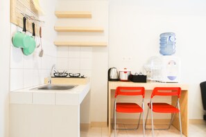 Private kitchenette - Simply Minimalist 2BR The Springlake Apartment (Bekasi)