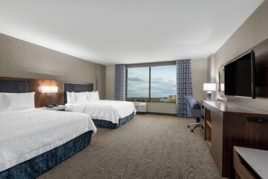 Room, 2 Queen Beds, Accessible, Refrigerator & Microwave (Roll-In Shower) | In-room safe, desk, iron/ironing board, cribs/infant beds - Hampton Inn & Suites Fort Wayne Downtown (Fort Wayne)