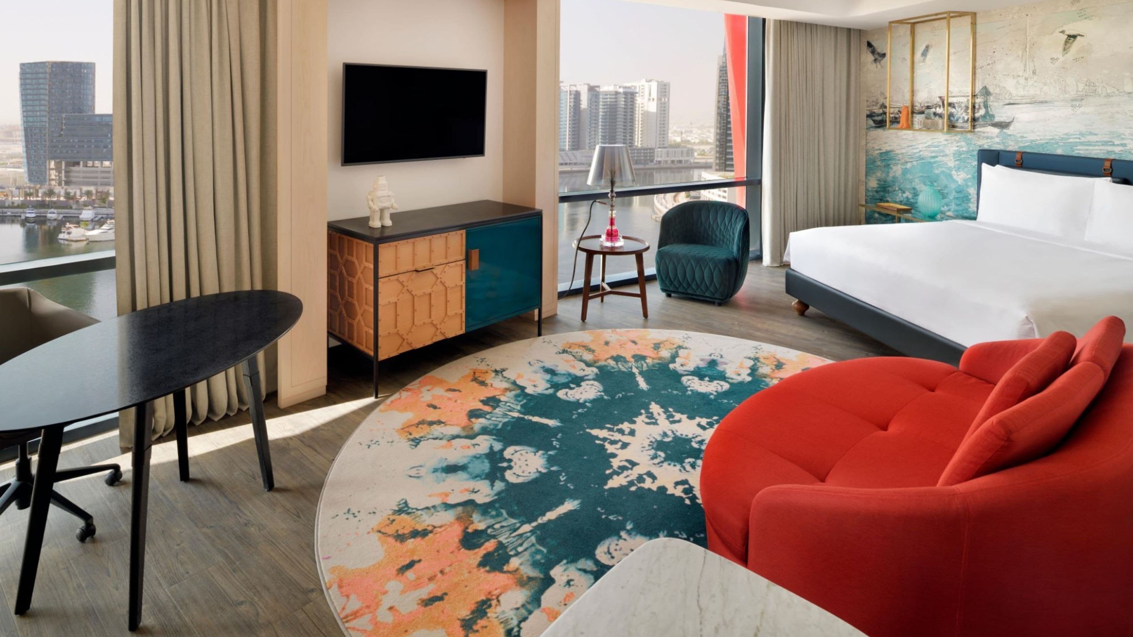 Junior Room, 1 King Bed (Creek View) | Premium bedding, minibar, in-room safe, individually decorated