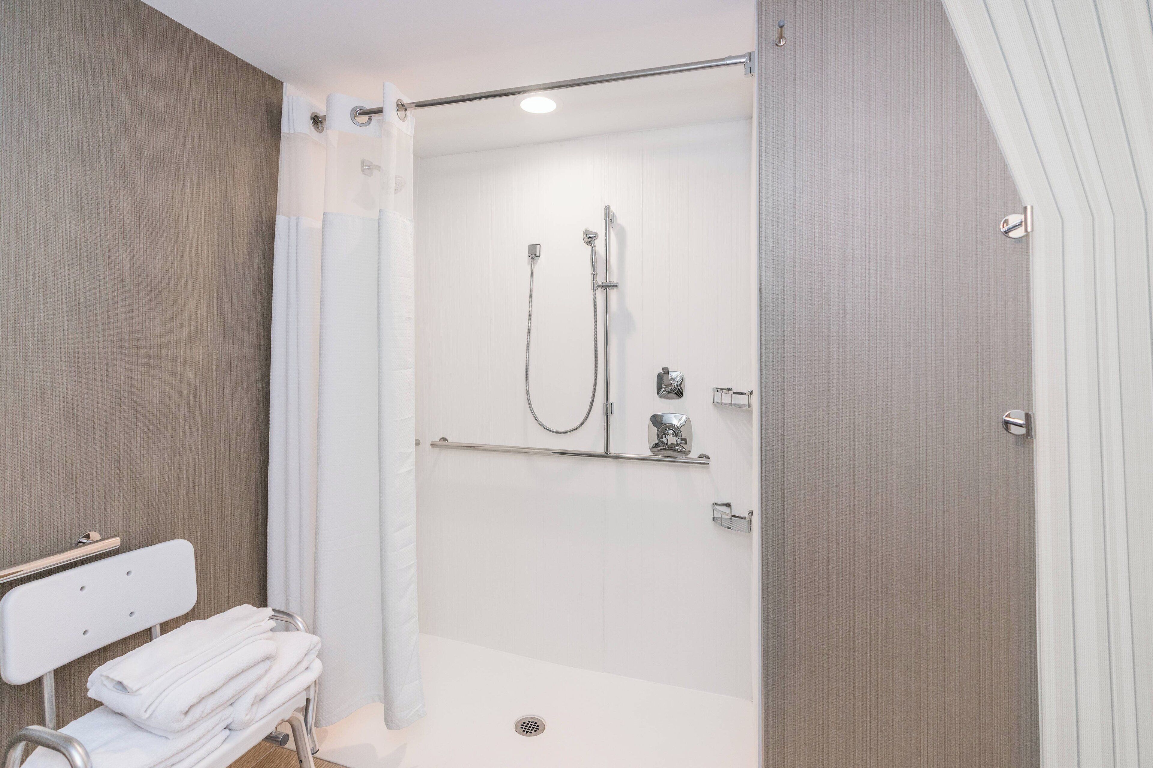 room, 1 king bed with sofa bed | bathroom | hydromassage showerhead, free toiletries, hair dryer, towels