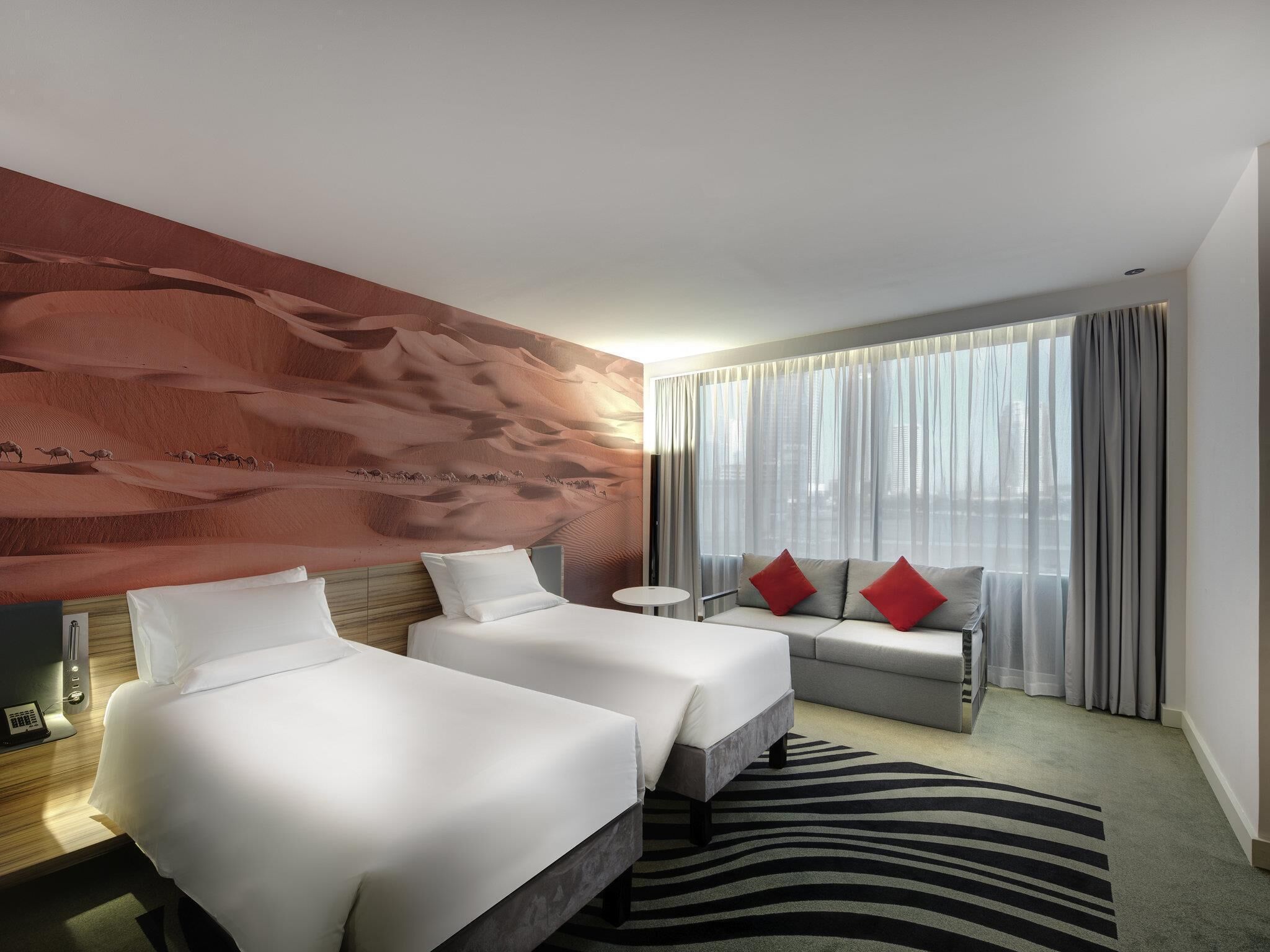 Hypo-allergenic bedding, down duvets, Select Comfort beds, minibar