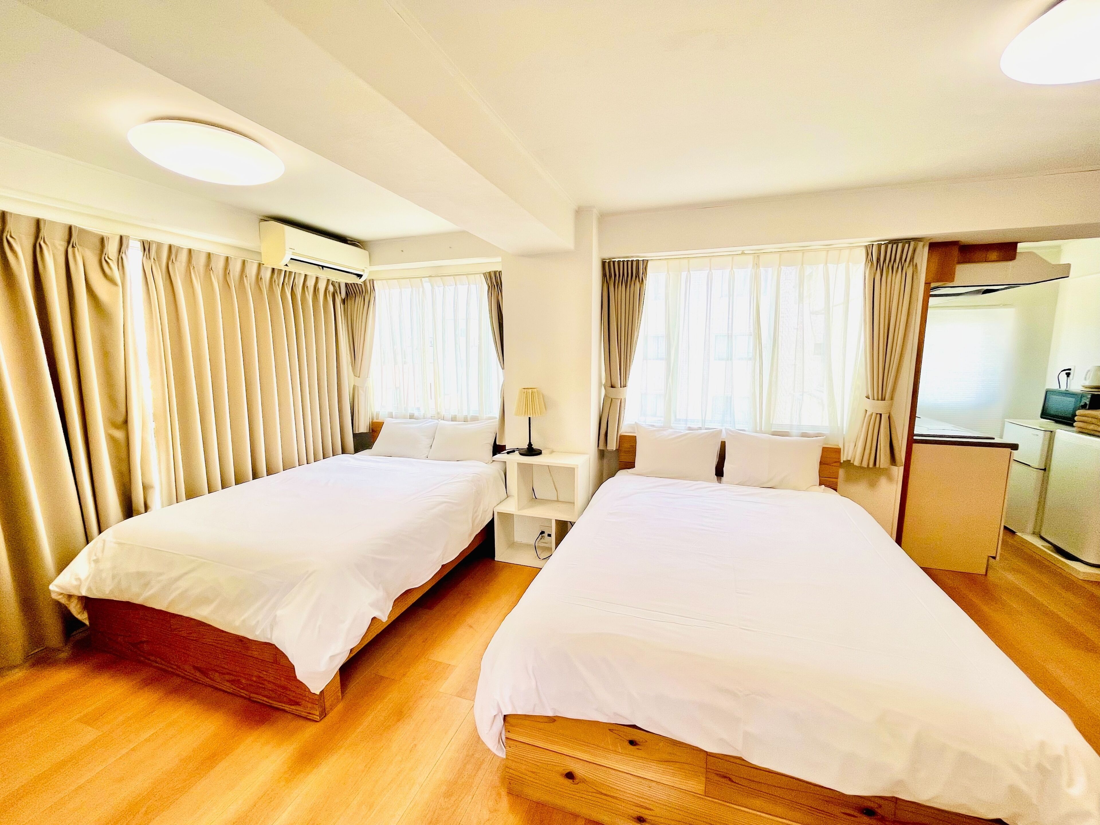 Quadruple Room, Non Smoking (601or with view or the Top floor) | Blackout curtains, free WiFi, bed sheets