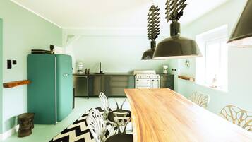 Design-Apartment, 1 Schlafzimmer (Türkise Türe) | Eigene Küche | Ofen, Herdplatte, Mixer, Rührgerät