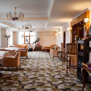 Sittområde i lobbyn