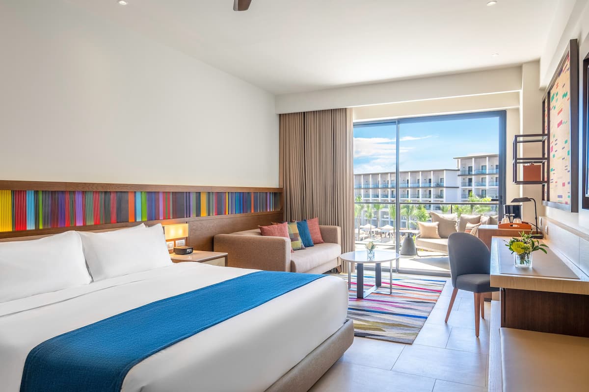 Ocean View Junior Suite King | 1 dormitorio, sábanas de algodón egipcio, ropa de cama de alta calidad