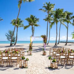 Outdoor wedding area