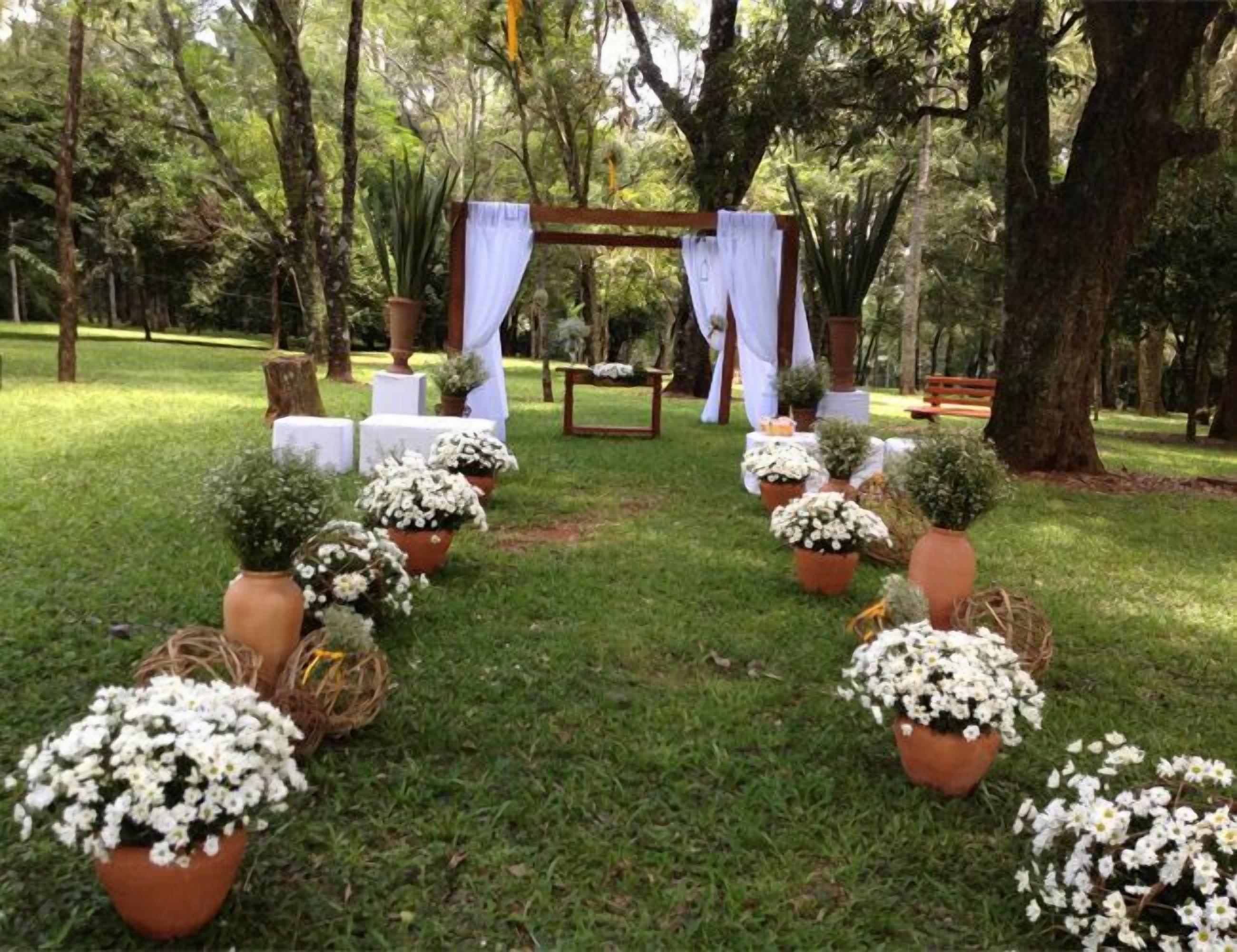 outdoor wedding area