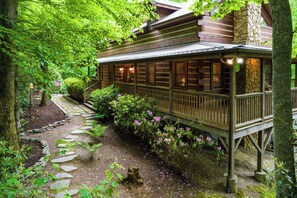 Exterior - Hebron Falls  Wraparound porch,  hot tub, private setting, Hiking, Pool Table, Pet Friendly (Boone)