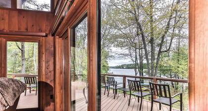 Gorgeous large lakefront home with firepit and a private dock!