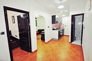 Luxury Apartment, 1 Bedroom | Living area - Hola Surf Morocco (Aourir)