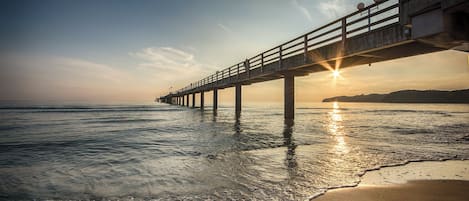 Vlak bij het strand