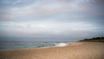 Beach nearby, sun loungers